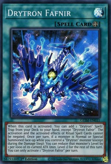 Drytron Fafnir Genesis Impact Yu-Gi-Oh! card