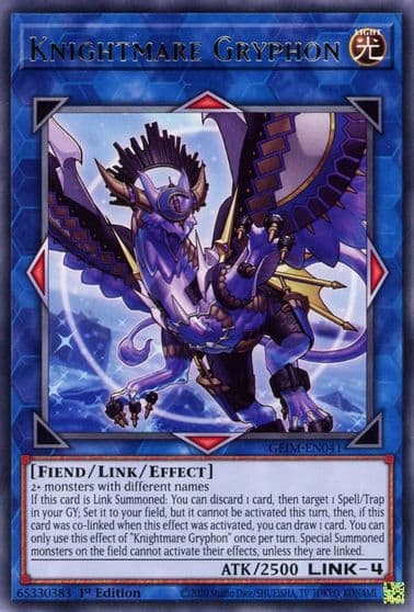 Knightmare Gryphon Genesis Impact Yu-Gi-Oh! card