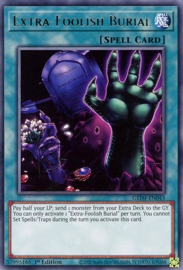 Extra Foolish Burial Genesis Impact Yu-Gi-Oh! card