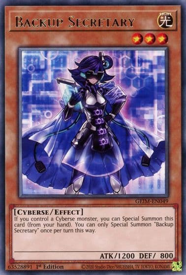 Backup Secretary Genesis Impact Yu-Gi-Oh! card