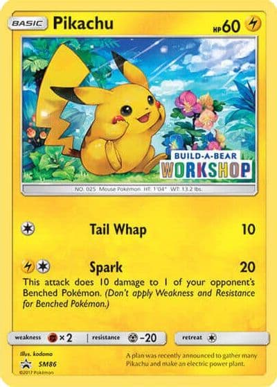 Pikachu - SM86 (Build-A-Bear Workshop Exclusive) Miscellaneous Cards & Products Pokemon card