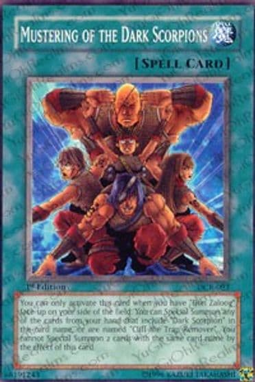 Mustering of the Dark Scorpions Dark Crisis Yu-Gi-Oh! card