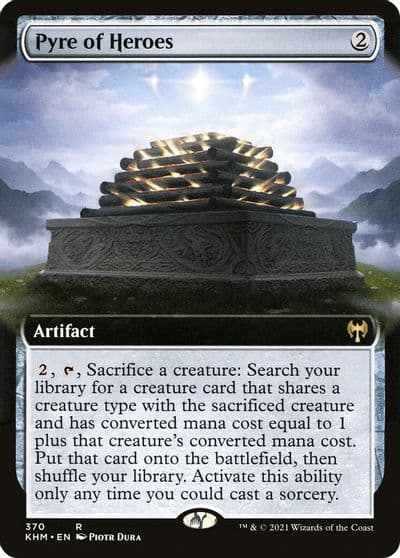 Pyre of Heroes Extended Art Kaldheim Magic card