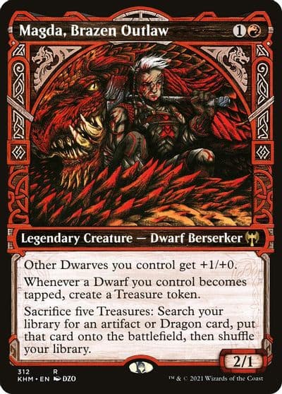 Magda Brazen Outlaw Showcase Kaldheim Magic card