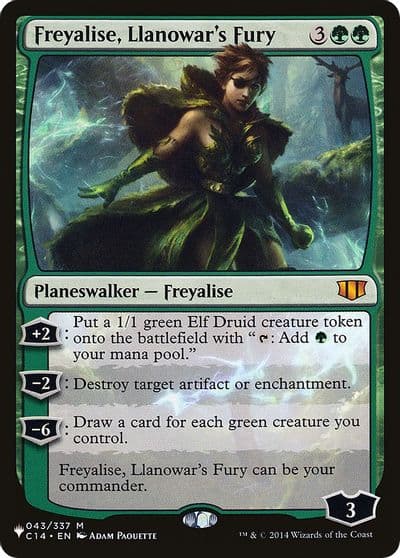 Freyalise Llanowars Fury The List Reprints Magic card