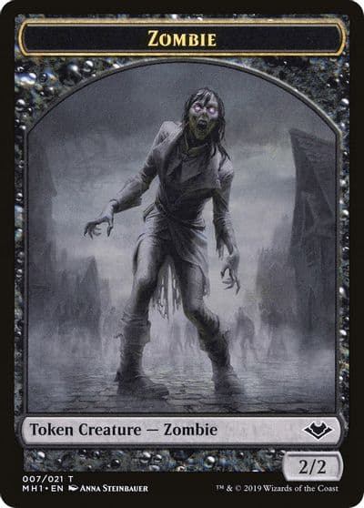 Zombie Golem Double Sided Token Modern Horizons Magic card