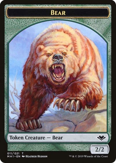 Bear Spirit Double Sided Token Modern Horizons Magic card