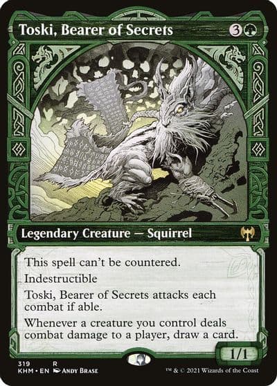 Toski Bearer of Secrets Showcase Kaldheim Magic card