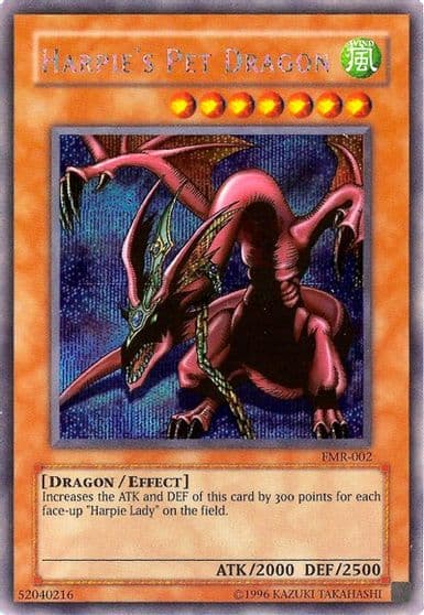Harpies Pet Dragon Forbidden Memories Yu-Gi-Oh! Video Game Promotional Cards Yu-Gi-Oh! card