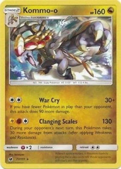 Kommo-o (Cracked Ice Holo) Deck Exclusives Pokemon card