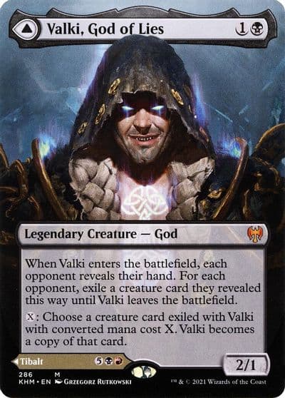 Valki God of Lies Borderless Kaldheim Magic card