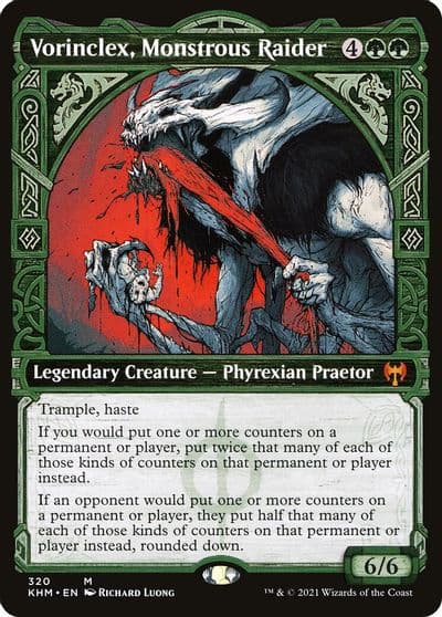 Vorinclex Monstrous Raider Showcase Kaldheim Magic card