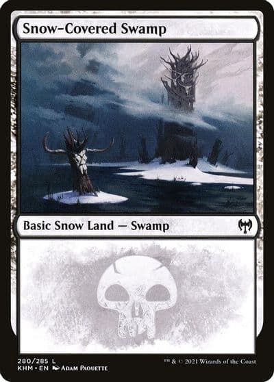 Snow Covered Swamp 280 Kaldheim Magic card