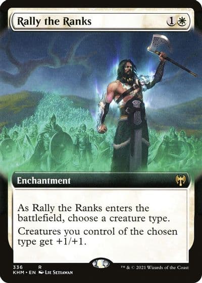Rally the Ranks Extended Art Kaldheim Magic card