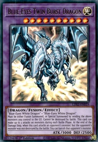 Blue Eyes Twin Burst Dragon Legendary Duelists: Season 2 Yu-Gi-Oh! card