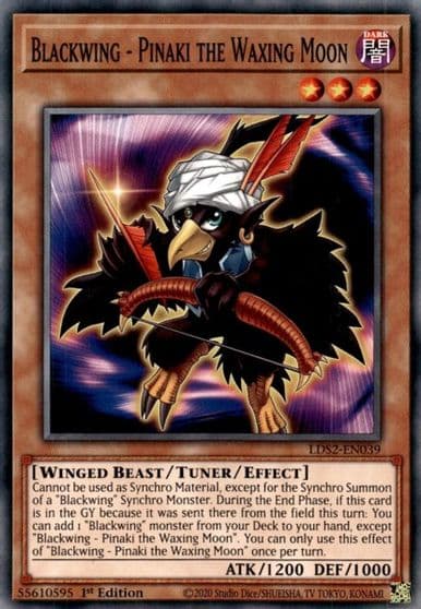 Blackwing Pinaki the Waxing Moon Legendary Duelists: Season 2 Yu-Gi-Oh! card