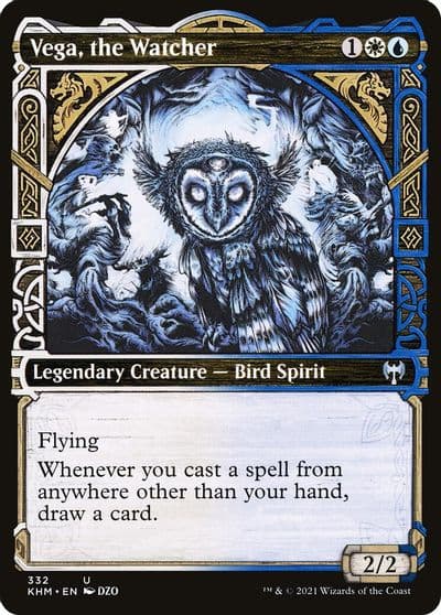Vega the Watcher Showcase Kaldheim Magic card