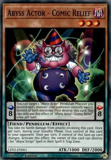 Abyss Actor Comic Relief Legendary Duelists: Season 2 Yu-Gi-Oh! card