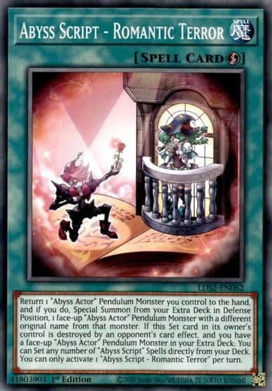 Abyss Script Romantic Terror Legendary Duelists: Season 2 Yu-Gi-Oh! card