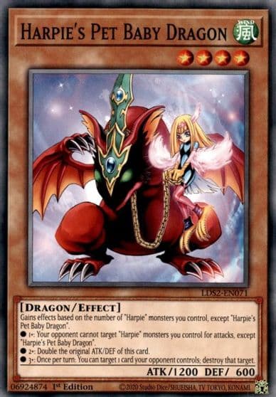Harpies Pet Baby Dragon Legendary Duelists: Season 2 Yu-Gi-Oh! card