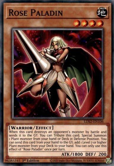 Rose Paladin Legendary Duelists: Season 2 Yu-Gi-Oh! card