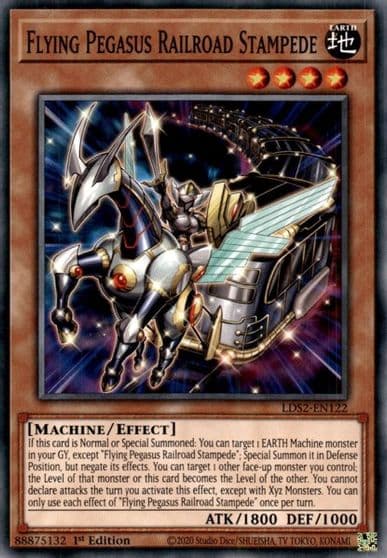 Flying Pegasus Railroad Stampede Legendary Duelists: Season 2 Yu-Gi-Oh! card