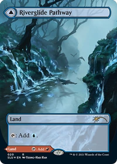 Riverglide Pathway Borderless Secret Lair Series Magic card