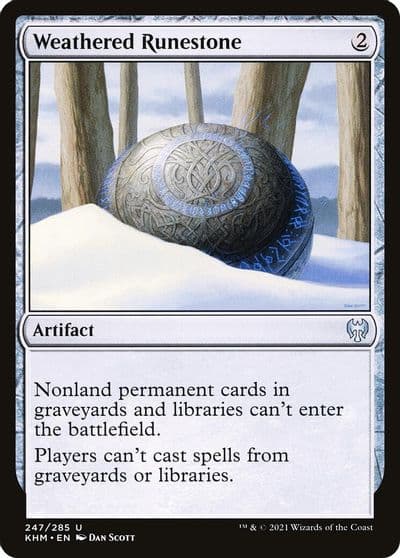 Weathered Runestone Kaldheim Magic card
