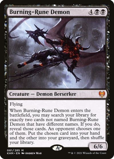 Burning Rune Demon Kaldheim Magic card
