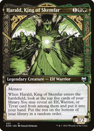 Harald King of Skemfar Showcase Kaldheim Magic card