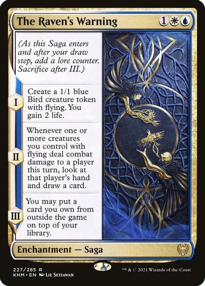 The Ravens Warning Kaldheim Magic card