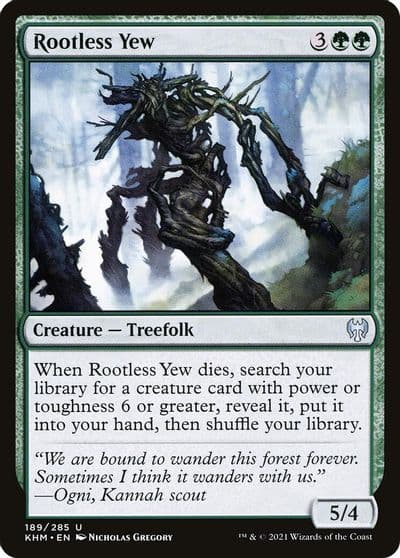 Rootless Yew Kaldheim Magic card