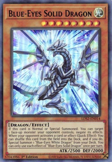 Blue Eyes Solid Dragon Blue Legendary Duelists: Season 2 Yu-Gi-Oh! card