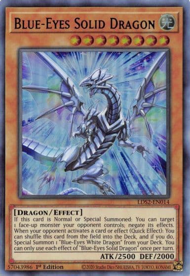 Blue Eyes Solid Dragon Purple Legendary Duelists: Season 2 Yu-Gi-Oh! card