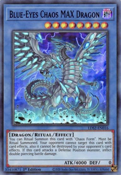Blue Eyes Chaos MAX Dragon Blue Legendary Duelists: Season 2 Yu-Gi-Oh! card