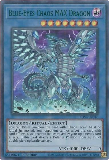 Blue Eyes Chaos MAX Dragon Green Legendary Duelists: Season 2 Yu-Gi-Oh! card