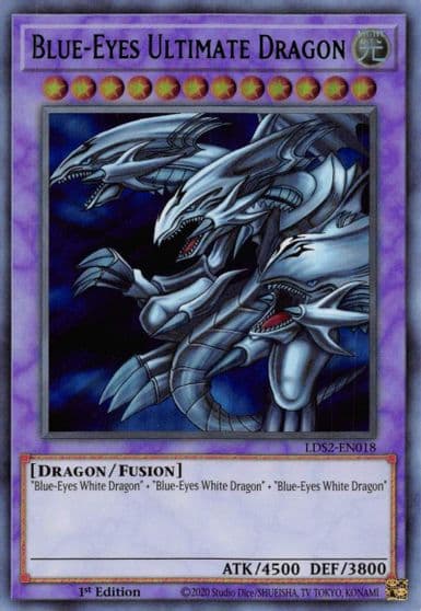 Blue Eyes Ultimate Dragon Green Legendary Duelists: Season 2 Yu-Gi-Oh! card