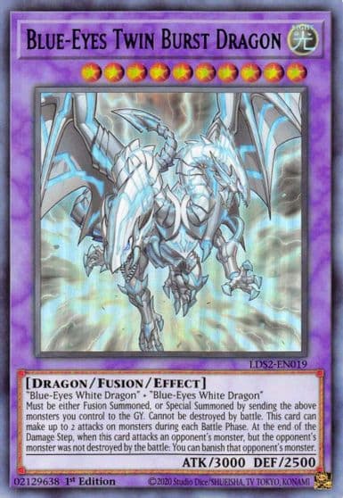 Blue Eyes Twin Burst Dragon Green Legendary Duelists: Season 2 Yu-Gi-Oh! card