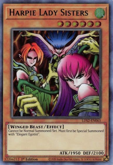 Harpie Lady Sisters Green Legendary Duelists: Season 2 Yu-Gi-Oh! card