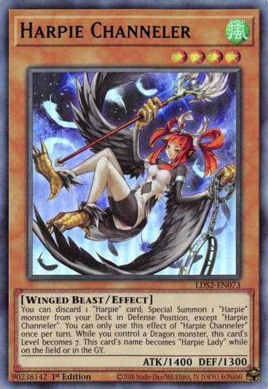 Harpie Channeler Green Legendary Duelists: Season 2 Yu-Gi-Oh! card
