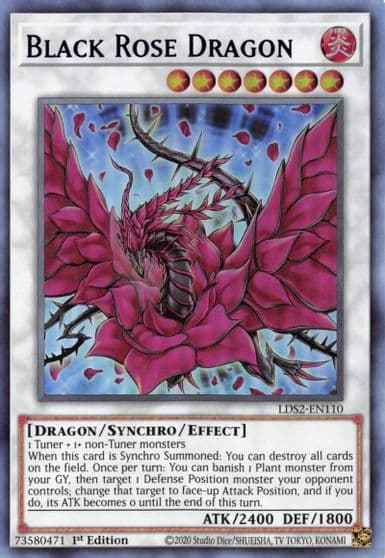 Black Rose Dragon Blue Legendary Duelists: Season 2 Yu-Gi-Oh! card