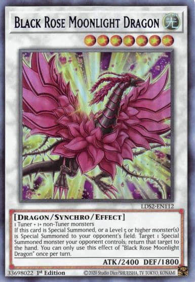 Black Rose Moonlight Dragon Blue Legendary Duelists: Season 2 Yu-Gi-Oh! card