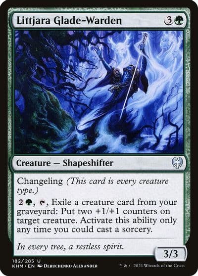 Littjara Glade Warden Kaldheim Magic card