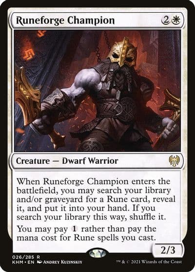 Runeforge Champion Kaldheim Magic card