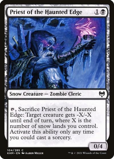 Priest of the Haunted Edge Kaldheim Magic card