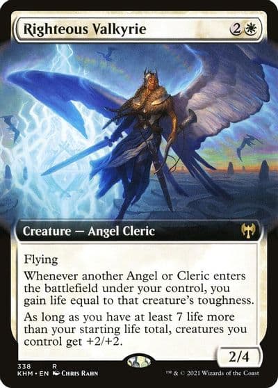 Righteous Valkyrie Extended Art Kaldheim Magic card
