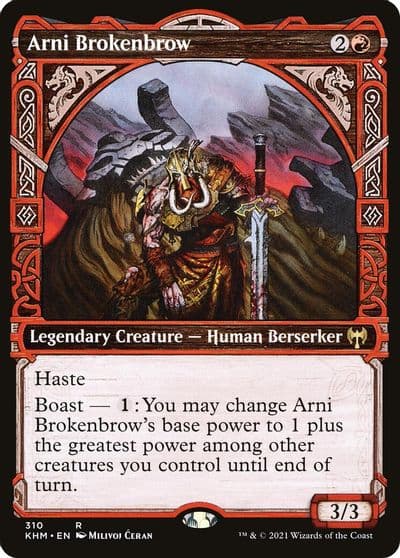 Arni Brokenbrow Showcase Kaldheim Magic card