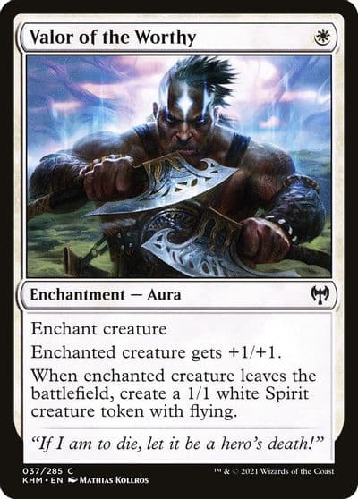 Valor of the Worthy Kaldheim Magic card