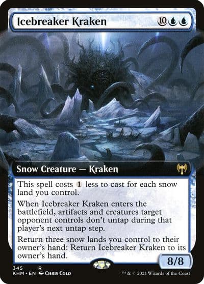 Icebreaker Kraken Extended Art Kaldheim Magic card