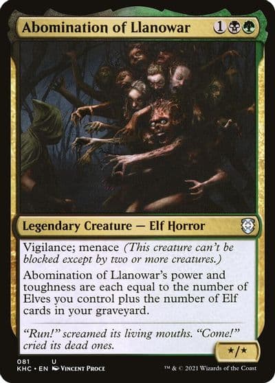 Abomination of Llanowar Commander: Kaldheim Magic card